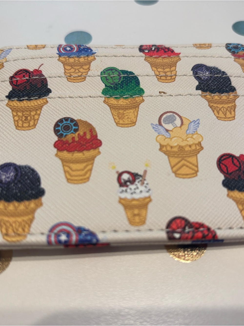 Marvel Eat the Universe Ice Cream Card Holder Wallet NWOT - Picture 2 of 3